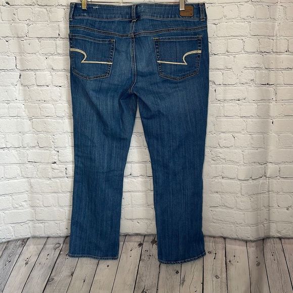 American Eagle Stretch Slightly distressed Artist Jeans size 12 - Picture 8 of 14